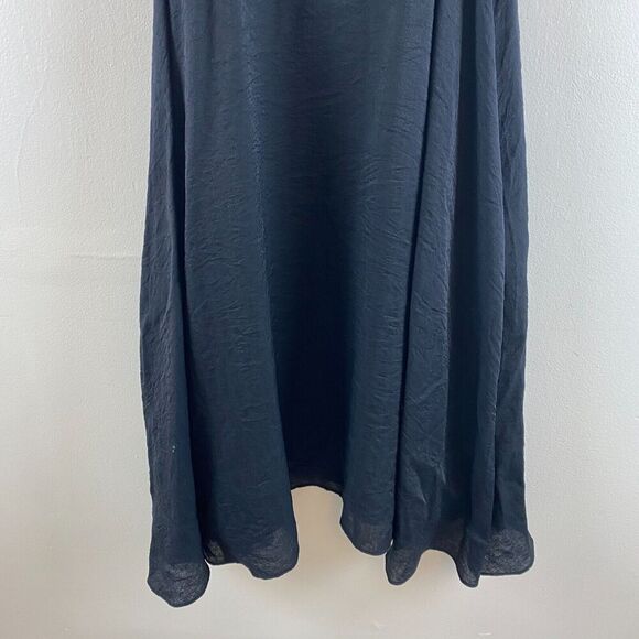 Anthropologie Moon River Sz L Dress NWT Crepe Coastal Mini Beach Vacation Black - Picture 3 of 11